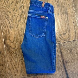 7 For All Mankind Women's Dark Blue skinny jeans
